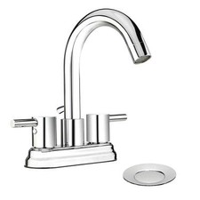 Belanger DEL74CCP Two Handle Bathroom Faucet with Drain Polished Chrome