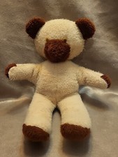 Antique TEDDY BEAR TAN WITH BROWN ACCENTS 16.5"