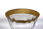 Tiffin-Franciscan Minton Sherbet Glass Optic Gold Encrusted MANGANESE — photo 2