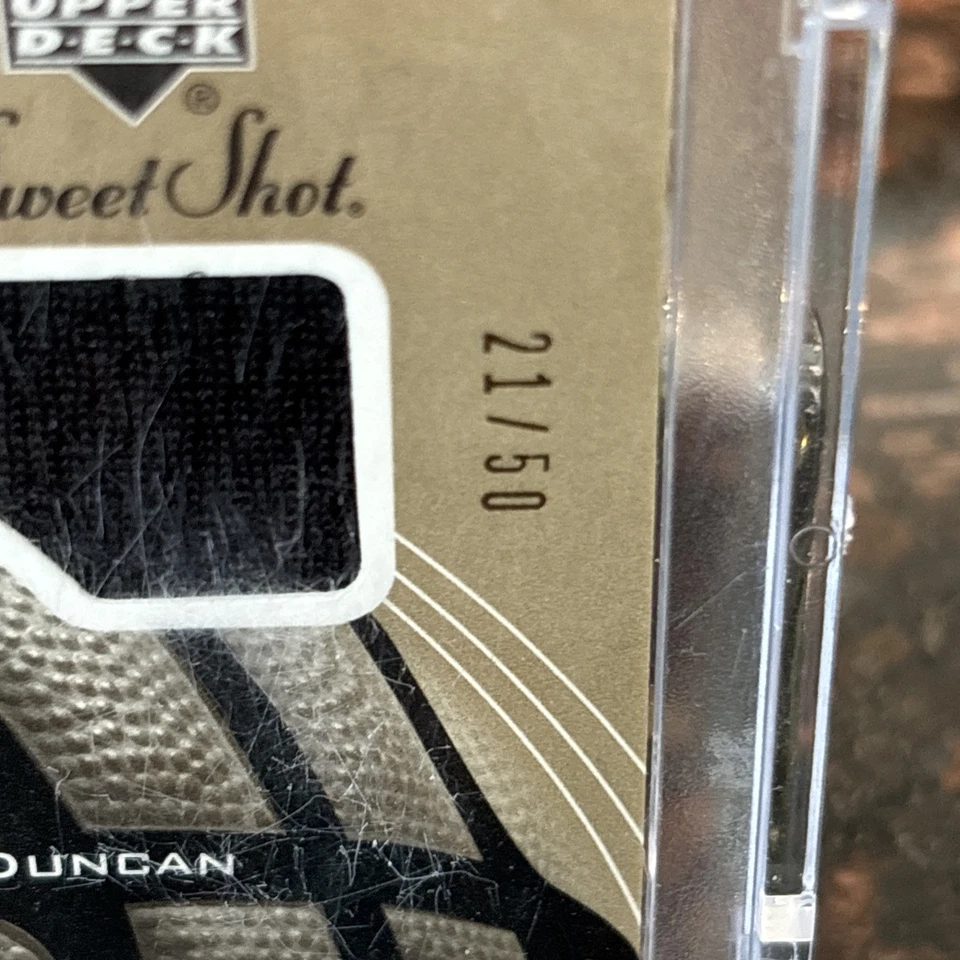 2006-07 Upper Deck Sweet Shot Sweet Stitches Tim Duncan #SS-TD 21/50=1/1 - Image 2 of 3