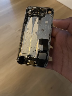 Apple iPhone 5S Bent Frame With Small Parts Space Gray Cracked Glass On Frame