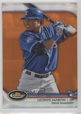2012 Topps Finest Orange Refractor /99 Leonys Martin #93 06bg