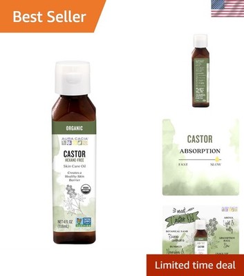 Pure Cold-Pressed Castor Oil for All Skin Types   118ml Aromatherapy Elixir