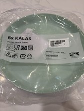 IKEA Kalas Plates Pastel Colors Plastic Set of 6 New in Package