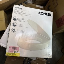 KOHLER Hyten Elevated Quiet-Close Elongated Toilet Seat - White 25875-0