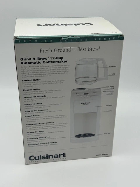 Cuisinart Coffee Maker And Grinder DGB-500 Black 12 Cup NEW IN BOX - Image 3 of 4