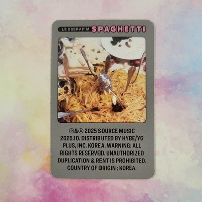 LESSERAFIM SPAGHETTI トレカ LE SSERAFIM] Spaghetti / MMT My Music Taste Lucky Draw Benefit
