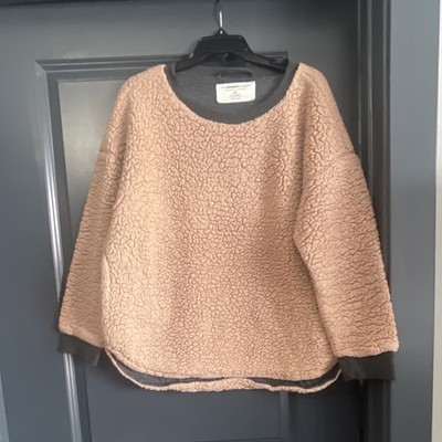 the sweatshirt project Fleece Pullover Sweater Beige Long Sleeve XL