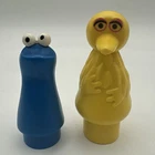 Vintage 1970s Fisher Price Little People Sesame Street Big Bird Cookie Monster