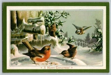 Postcard - A Merry Christmas - Hallmark Collection - Louis Prang