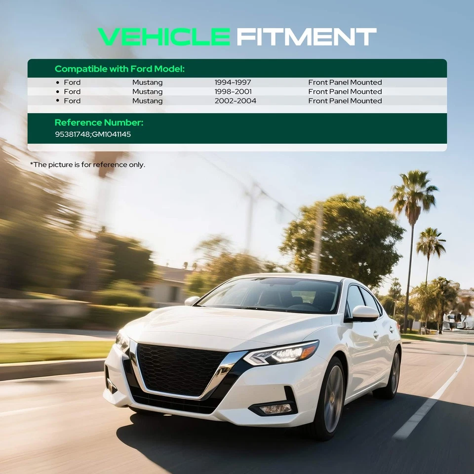 Soporte de parachoques delantero derecho y derecho de acero 2 piezas para Ford Mustang 1994-2004 F4ZZ17E796A Foto 3 de 4