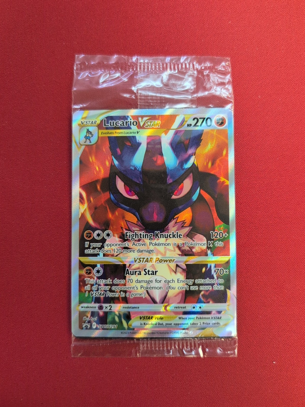 SEALED Pokemon Crown Zenith Black Star Promo Lucario VSTAR SWSH291 Holo MINT