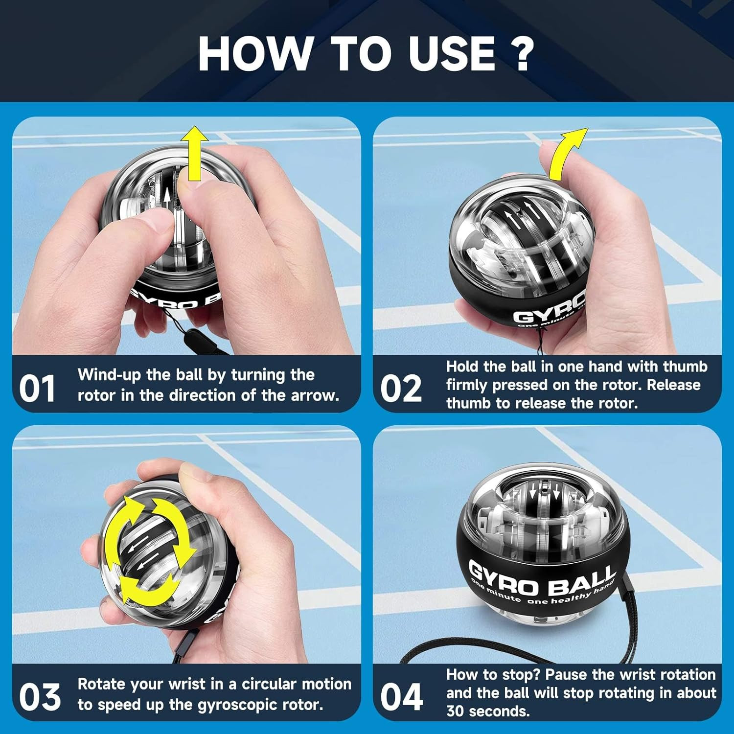 XMALL Torque Ball Hand Exerciser, Grip Strength Trainer, Forearm Strengthener