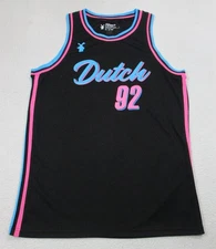 Dutch Bros Coffee Jersey Shirt Mens M Miami Black Pink Blue Dutch 92 Basketball
