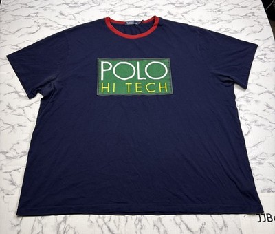 Polo Hi Tech Shirt Mens Ralph Lauren 2XB Big & Tall Blue Green Spell Out T-Shirt