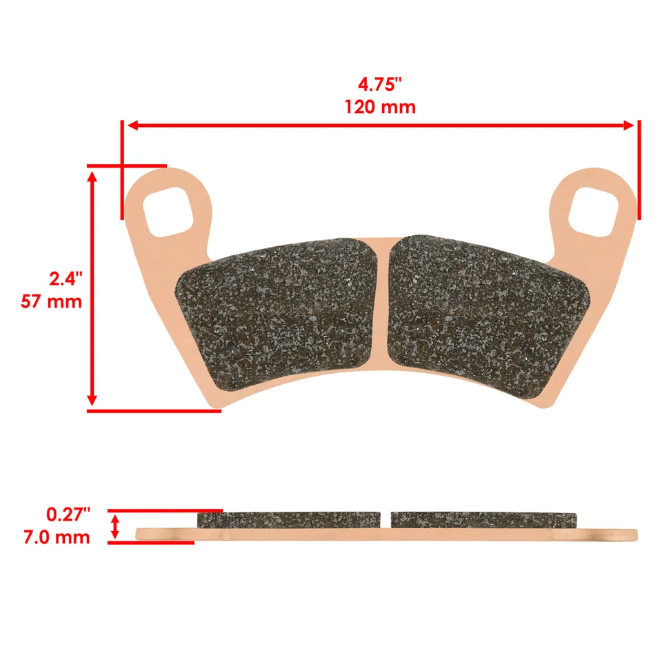 Front And Rear Brake Pads for Polaris RZR XP 900 EFI 2011-2013 / RZR 900 2014 - Image 2 of 4
