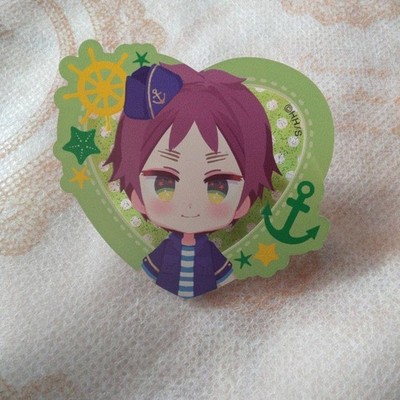 Hetalia Axis Powers UK Heart Glitter Acrylic Badge Pin Badge Official Limited