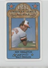 1981 Perma-Graphics/Topps Credit Cards All-Stars Ken Singleton #150-ASA8117