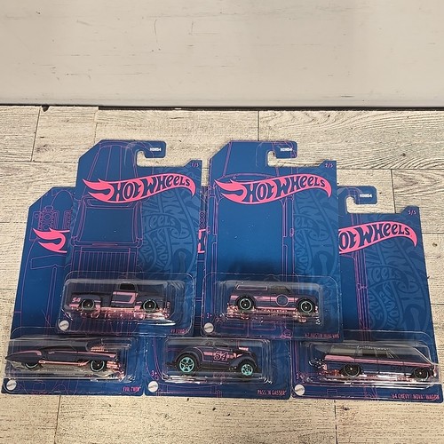 2022 Hot Wheels 54th Anniversary Satin Blue Pink Complete Set Diecast - Picture 1 of 16