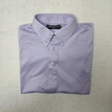Collars  Co Dress Collar Polo Shirt Mens Small Purple Solid 100 Polyester