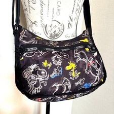LeSportsac x Snoopy Limited Edition Hand-Painted Shoulder Bag New