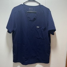 FIGS Leon Scrub Top Navy Blue Mens V-Neck Technical Collection Size Medium