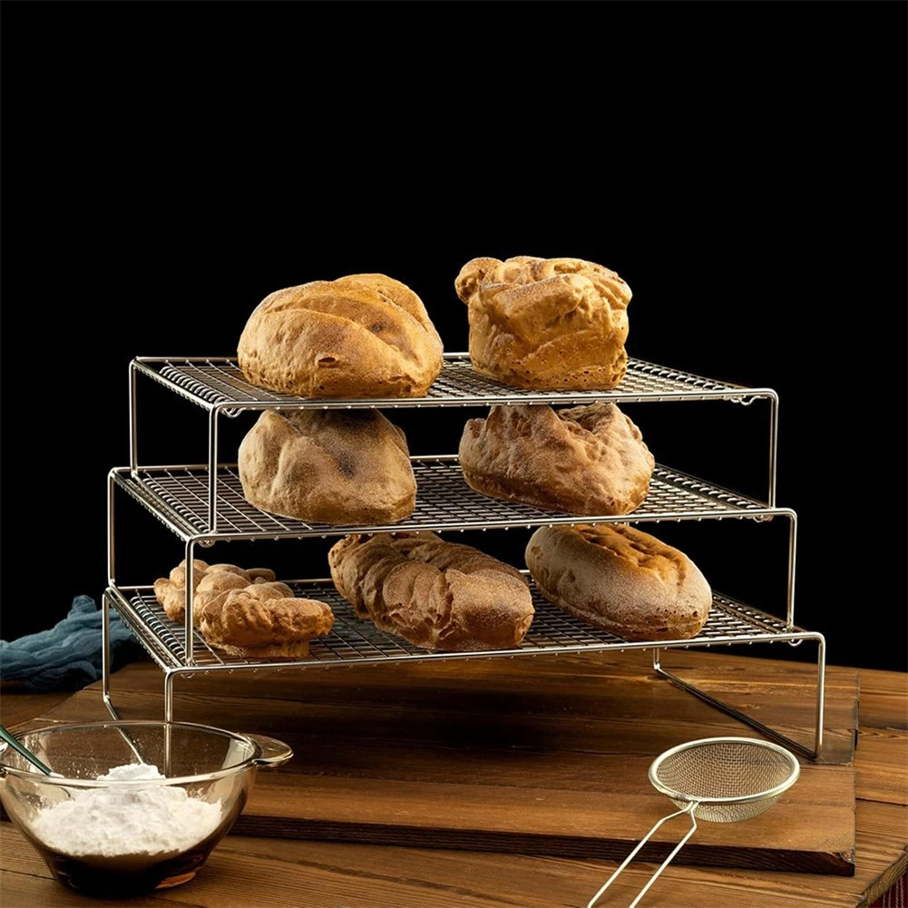 3 Tier Cooling Racks Stainless Steel Stackable Design for Efficient Baking
Opens in a new window or
