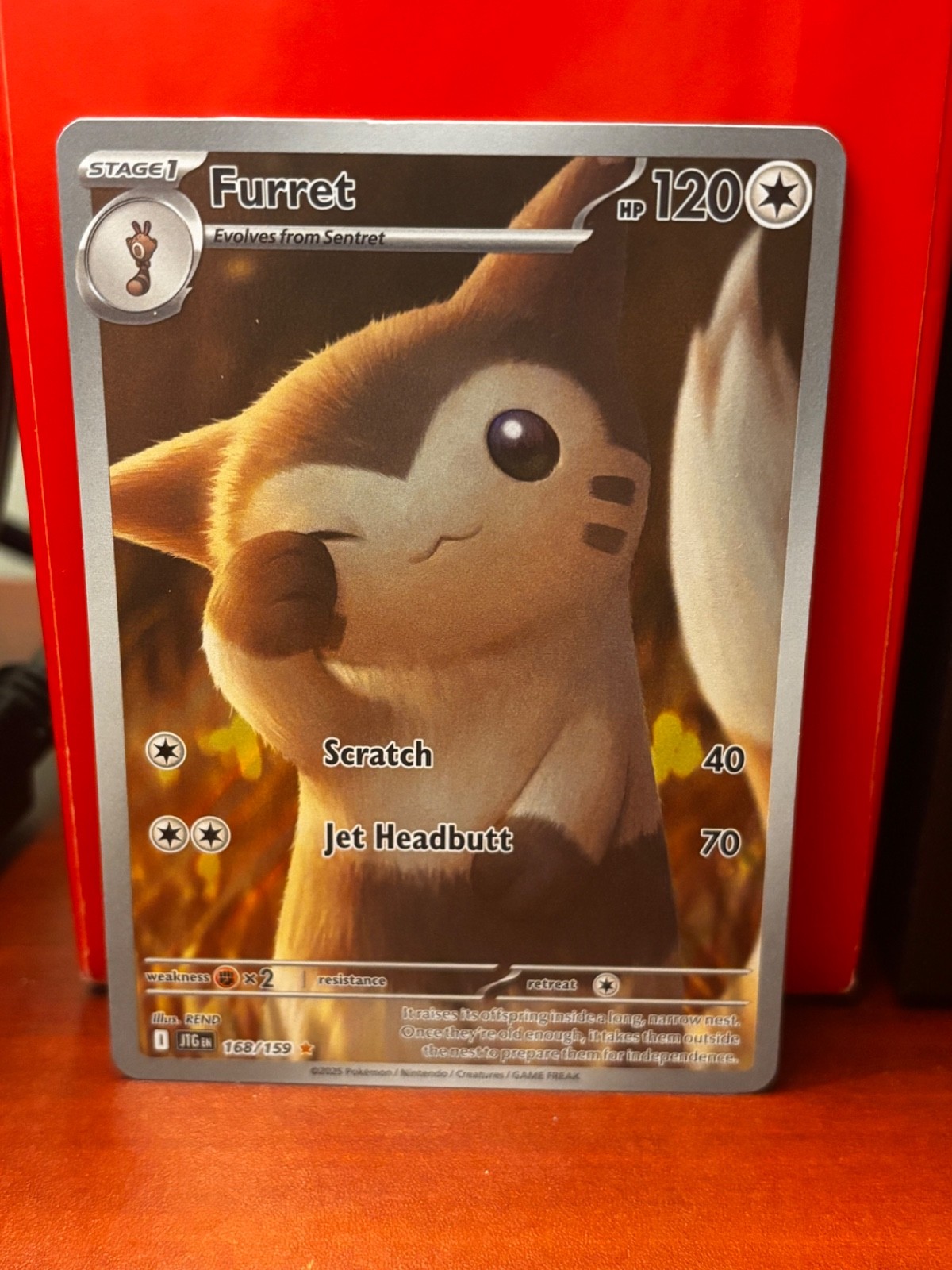 Furret 168/159 Illustration Rare Journey Together Pokemon Holo Near Mint