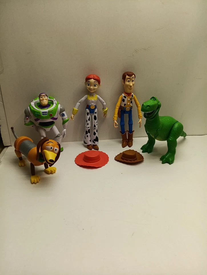 "Figuras de Toy Story aproximadamente 9"" Woody Jessie Buzz año luz Rex Slinky lote de 5" Foto 2 de 4