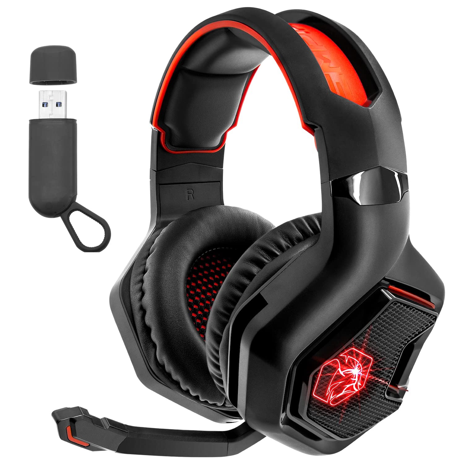 Casque sans fil WiFi avec micro à réduction de bruit pour PS5 et PC