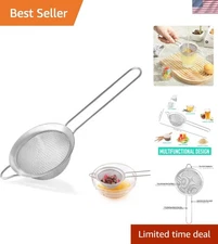 Multifunctional Fine Mesh Strainer - For Optimal Liquid Straining & Easy Cleanup