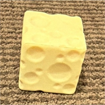 Yellow Cheese Cube Squeeze Ball Stress Reliever Squeezable Cheese Block