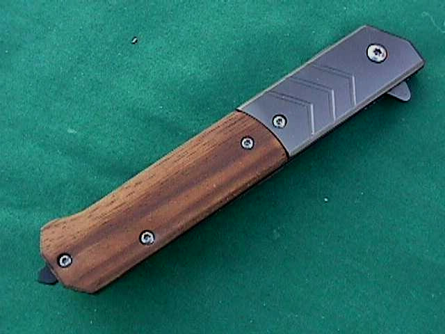 ELITEDGE AO ASSISTED OPEN FOLDING POCKET KNIFE NATURAL WOOD SCALES