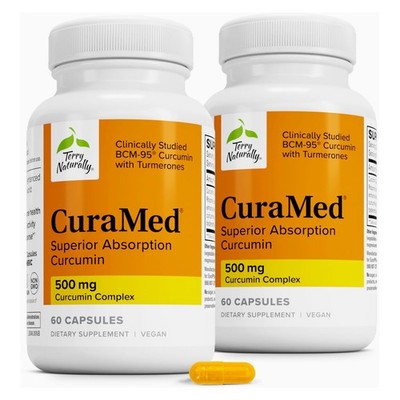 Terry Naturally CuraMed 500mg Curcumin Pain & Inflammation 120 Ct (2-pack 60 Ct)