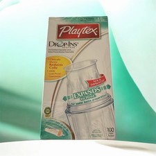 Playtex Baby Nurser Drop-Ins Liners 8-10 oz 100 Count Sealed Colic Bottles