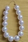 Vintage Style Chunky Faux Pearl Choker Necklace – Statement Costume Jewelry