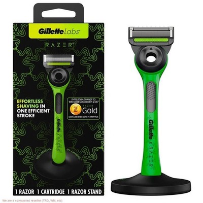 RAZER + Gillette Labs Exfoliating Bar Razor + 1 Razor Blade Refill