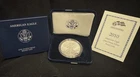 2010 W American Silver Eagle Proof $1 Coin OGP & COA w/ ssome toning