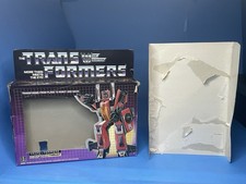1985 Hasbro Transformers G1 Decepticon Thrust Original Box   Insert Backer Only