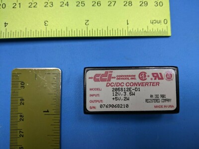 DC/DC Converter, CDI, 205S12E-D1, Input: 12V, 3.5 W, Output: +5VDC, 2W ( one )