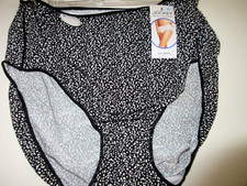 Jockey No panty lines hip BRIEF Tactel Spandex 1372 black dot women 9/XXL  13.5