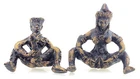 OLD KHMER STYLE BRONZE COUPLE EROTIC FERTILITY STATUES (AI-PHER, E-PHER)