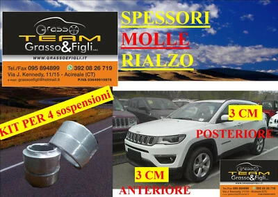 Spessori Molle Rialzo JEEP COMPASS 2017 -> Avanti E Dietro 3 CM 3 CM
