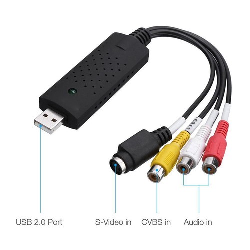 USB 2.0 Audio Video VHS to DVD VCR PC HDD Converter Capture Card Adapter R9L7 - Photo 4/14
