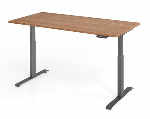 Schreibtisch 160x80x64,5-129,5 cm Gestell Grafit elektrisch höhenverstellbar - Bild 12 von 14