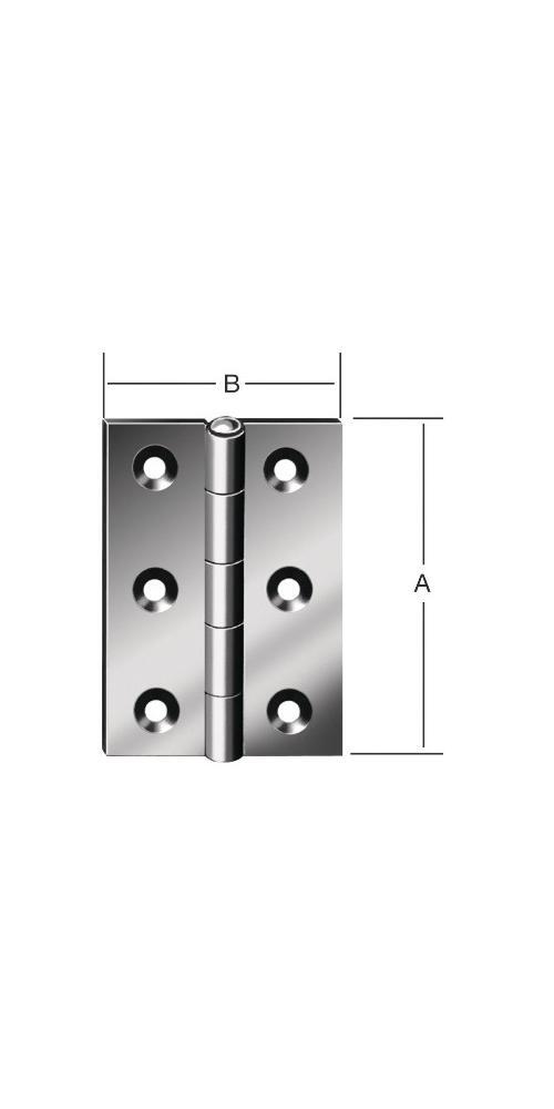 Vormann Scharnier Höhe 80 Mm Breite 58 Mm Stärke 1,5 Mm Stahl Blau