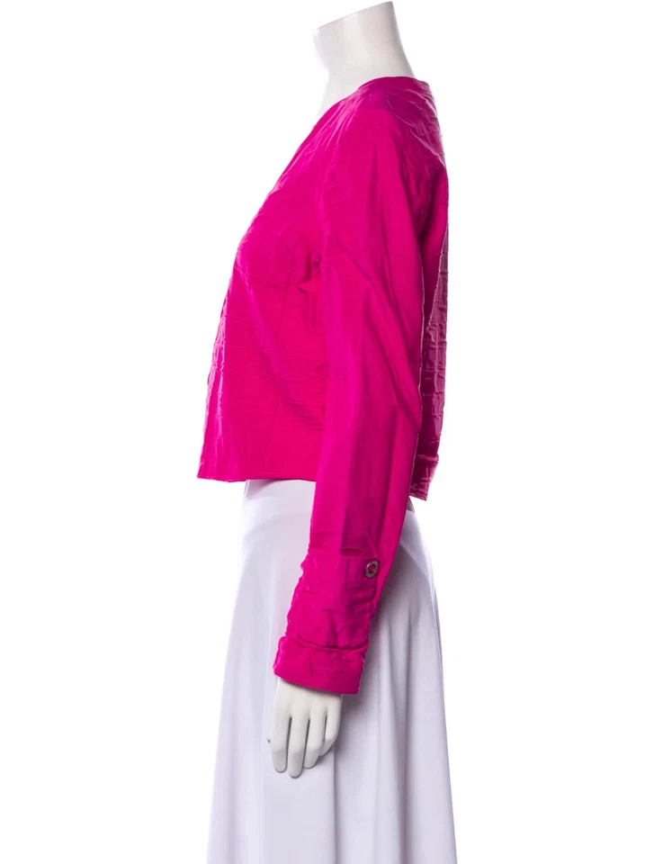 Vintage Chanel Evening Jacket Quilted 2000 Transitional Hot Pink Women's 36 US 4 - Image 2 of 4