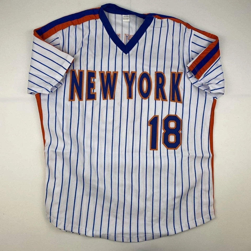 Autographed/Signed DARRYL STRAWBERRY New York Pinstripe Baseball Jersey PSA COA - Image 4 of 4