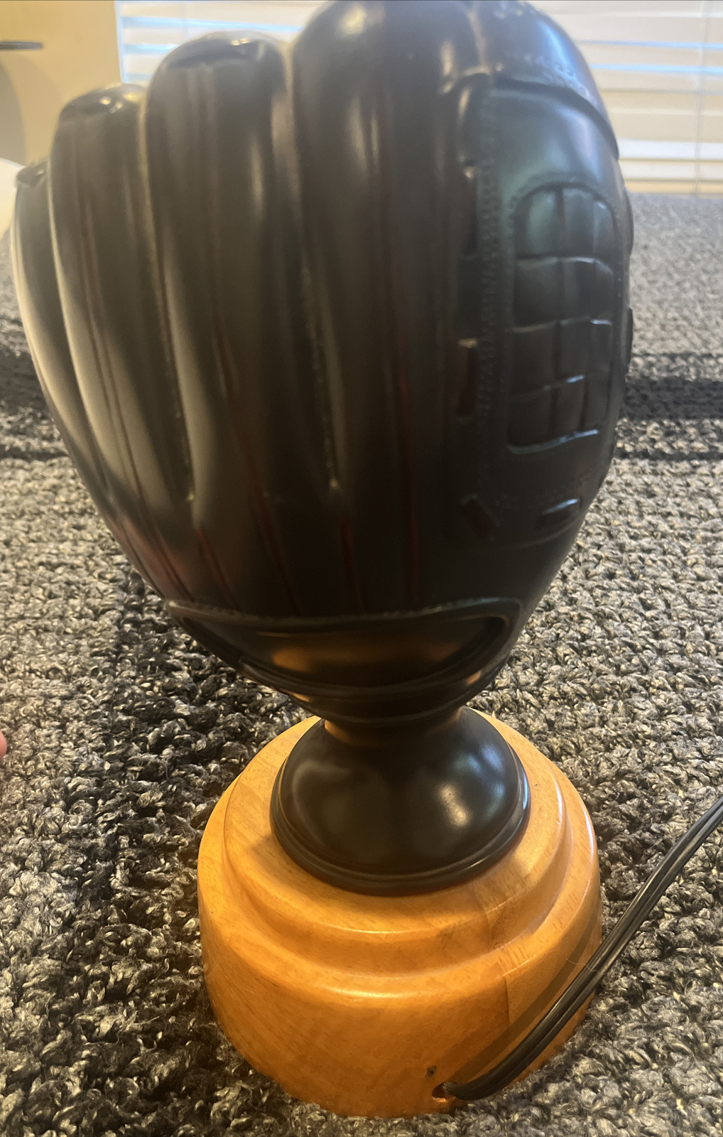 Pottery Barn Teen Baseball glove sports trophy table lamp, Used