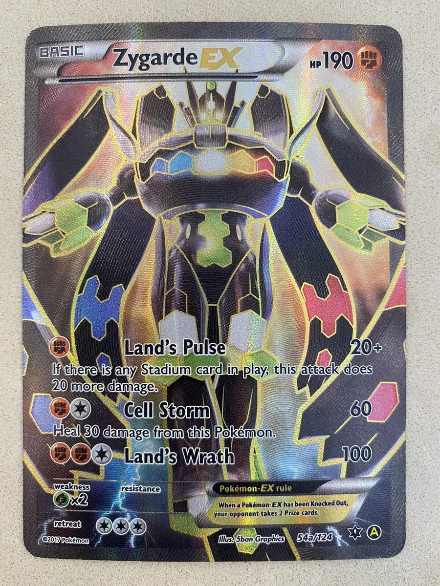 Zygarde EX FULL ART ULTRA RARE 54a/124 Alternate Pokemon Mega